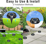 Solar Pathway Lights Outdoor 12 Packs, Bright White 16 LEDs Solar Ground Lights Walkway Lights with Side Light | Lumora
