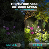 Outdoor Solar Spotlight, 2 Pack with 15" Panel - Waterproof LED, Easy to Install, Adjustable Height Outdoor Solar | Lumora