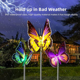 Outdoor Solar Garden Lights,3 Pack Butterfly Decorative-Waterproof Color Changing LED Outdoor Lights,Solar Powered | Lumora