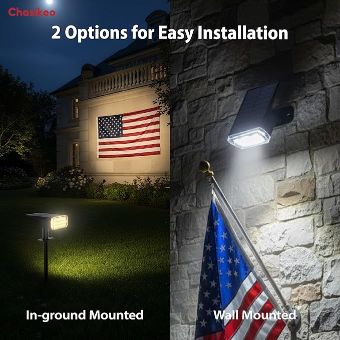 Solar Lights Outdoor Waterproof, LED Solar Spot Lights Outdoor, 7 Color Changing Solar Spotlights, Multicolor RGB | Lumora
