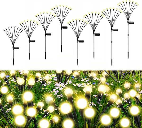 Firefly Lights Solar Outdoor, 8 Modes 800mAh Swaying Solar Firefly Garden Lights Stakes Outdoor Waterproof for | Lumora