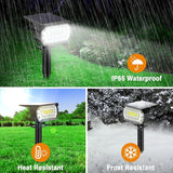 LANSOW Solar Spot Lights Outdoor, [8 Pack/76 LED] 2-in-1 Solar Landscape Spotlights, 3 Modes IP65 Waterproof Dusk | Lumora