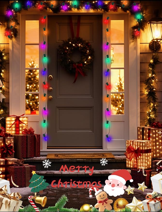 C7 Christmas String Lights 25Ft LED Outdoor Christmas Lights with 27 Clear Multicolor LED Bulbs(2 Spare), Vintage | Lumora