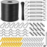 String Light Hanging Kit,164 Ft Nylon Coated Stainless Steel 304 Wire Rope, String Lights Suspension Kit,Outdoor | Lumora