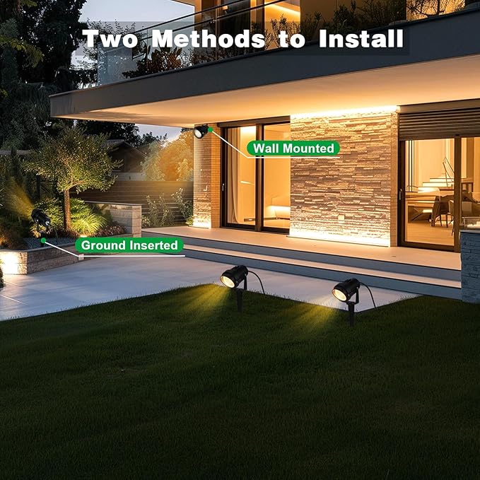 Outdoor Landscape Spotlights, 120V LED Spot Light Waterproof for Garden and Yard Up Lighting, Warm Light Outdoor | Lumora