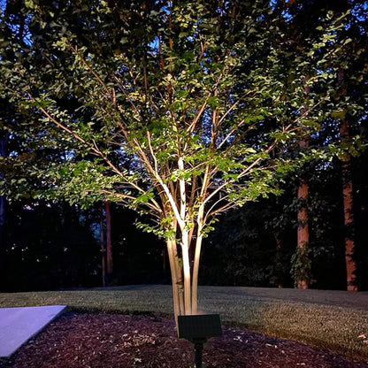 Magictec 2-Pack Solar Spotlights with 64 LEDs, IP65 Waterproof Outdoor Landscape Lights, 2-in-1 Wireless Solar Wall Lights for Garden and Driveway, Cool White & Warm White, 4 Modes