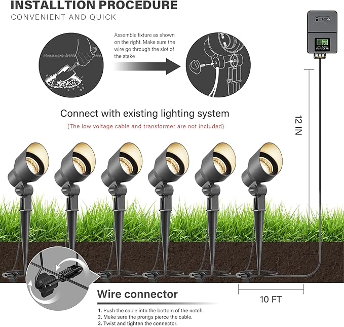 VENUS MANUFACTURING Landscape Lighting Low Voltage Landscape Spotlight Kits 20W Halogen Outdoor 145 Lumen Black | Lumora