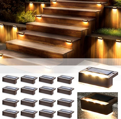 SOLPEX 12 Pack Solar Ground Lights &16 Pack Solar Deck Lights