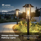 6 Pack Solar Pathway Lights Outdoor, Upgraded Bright Solar Powered Garden Light Outside, Waterproof Outdoor | Lumora