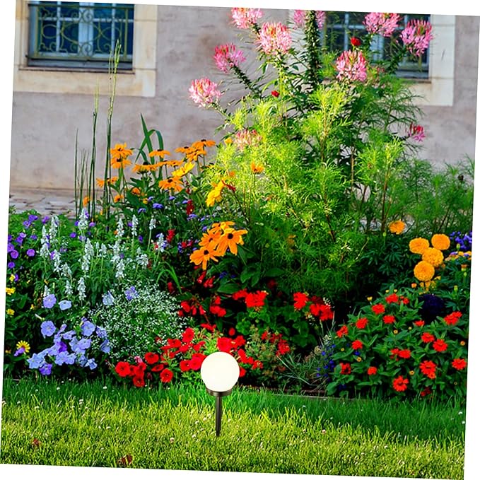 Solar Lawn Lamp Warm Light Outdoor Garden Solar Globe Light Decorative Pathway Landscape Driveway Plug-
