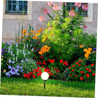 Solar Lawn Lamp Warm Light Outdoor Garden Solar Globe Light Decorative Pathway Landscape Driveway Plug-