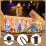 C9 Light Strand, 100 FT Outdoor String Lights Christmas Stringer with 100 Sockets for Christmas Decor Patio, E17 | Lumora