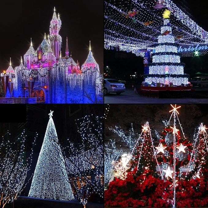 105FT 300LEDs Christmas Lights Outdoor Indoor String Lights 8 Modes Memory Function for Christmas Tree Party | Lumora