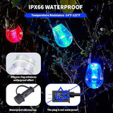 Outdoor String Lights 50FT, Outdoor Lights for Patio with 20 Dimmable RGBW LED Bulbs, IP66 Waterproof Shatterproof | Lumora