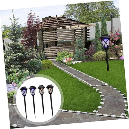 Angoily 4pcs Solar Garden Lights Led Lawn Lamp Solar Powered Outdoor Landscape Light for Pathway Decor and Festivals Easy Installation with No Wiring Needed