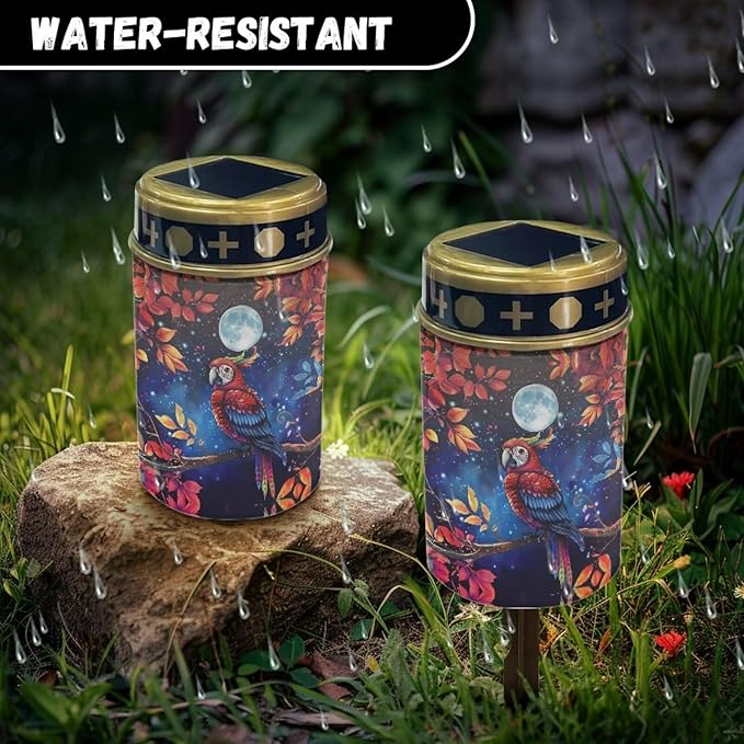 Bird Pattern Decorations Solar Lights,Stake Lights, Outdoor Waterproof Memorial Day Decorations Patriotic Lights for Garden Yard Pathway Grave