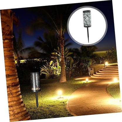Vaguelly Solar Pathway Light Outdoor Landscape Lighting Leaf Projection Energy-Saving Garden Solar Light