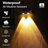 ODEETRONIC Solar Fence Lights Outdoor - 12 Pack RGB + Warm & Cool White Solar Deck Lights, 9 Fixed Color Changing | Lumora