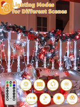 Christmas Lights 600 LED 98FT, Waterproof Outdoor String Lights with Remote and Timer, 8 Modes Dimmable Fairy | Lumora