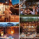 Bosceos 80FT Outdoor G40 LED Globe String Lights Dimmable Waterproof Shatterproof Light Strings with 40 Bulbs | Lumora