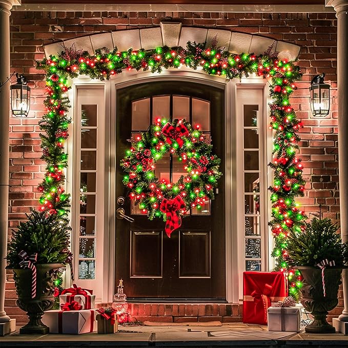JMEXSUSS 200 LED Red and Green Halloween Lights Outdoor, 66ft Christmas String Lights Indoor Clear Wire Plug in for | Lumora