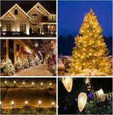 25FT C9 Christmas String Lights Outdoor, 25+1 LED Strawberry Christmas Lights on Connectable Green Wire, 2700K Warm | Lumora