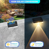Solar Fence Lights Outdoor, LED Solar Deck Light Waterproof, 8 Pack Balcony Lights Outside Solar Powered for | Lumora