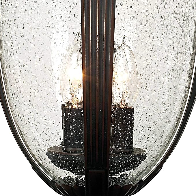 John Timberland Casa Sierra Traditional Outdoor Post Light Fixture Lantern Bronze 24 1/2" Seedy Glass for Exterior | Lumora