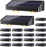 Brizled Solar Fence Lights, 20 Pack 3 Colors 6 Modes 250ml Outdoor Fence Solar Lights, IP65 Waterproof Outdoor Wall | Lumora