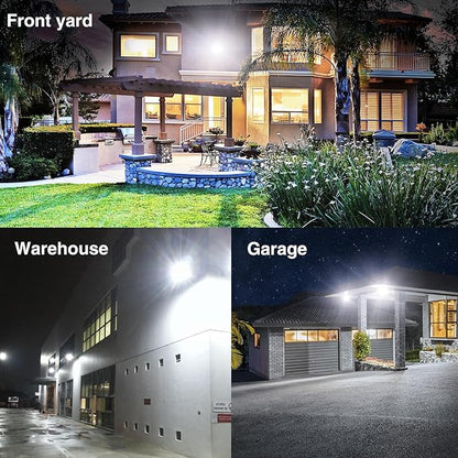 Onforu 40W Flood Lights Outdoor,4000lm Bright LED Work Light with Plug, 6500K Daylight White LED Flood Lighting, IP66 Waterproof Security Yard Lights for Garage Stadium 2 Pack