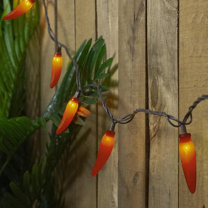 Northlight Chili Pepper Indoor Outdoor Patio Light Set - 19.75' Brown Wire - 35ct