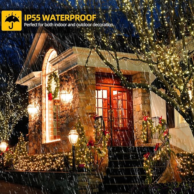1000 LED 328ft 8 Modes with Timer Christmas String Lights IP55 Outdoor Waterproof UL Certificated Indoor Fairy | Lumora