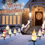 Solar Christmas Pathway Light，Set of 4 Solar Snowman Lights Waterproof Outdoor Christmas Decorations for Xmas | Lumora