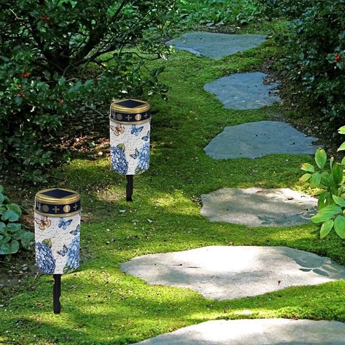 Blue Butterfly Garden Lights Solar Powered Waterproof Decorative Solar Lights for Cemetery - Outdoor Path Light | Lumora