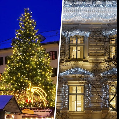 LetsFunny Outdoor Christmas Lights with 8 Modes, 300 LED 108 FT Connectable Waterproof, Twinkle Fairy String Light for Xmas Tree Garden Yard Patio Wedding Home Indoor Holiday Decorations