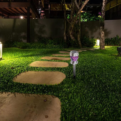 Kisangel Diamond-Shape Solar Lawn Light LED Waterproof Garden Path Light Outdoor Solar for Patio Yard Landscape with Sturdy Panel