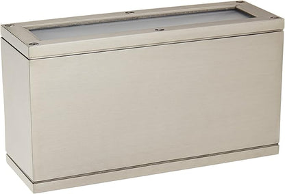 WAC Lighting WS-W2510-AL Rubix LED Outdoor Rectangular Up and Down Wall Light Fixture, One Size, White/Brushed Aluminum