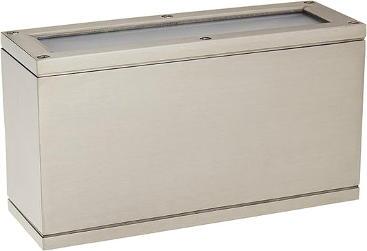 WAC Lighting WS-W2510-AL Rubix LED Outdoor Rectangular Up and Down Wall Light Fixture, One Size, White/Brushed Aluminum