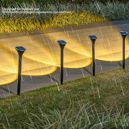 Asixxsix Solar Pathway Lights, 1200mAh Solar Lights Outdoor with, Polycrystalline Silicon Solar Panel, Auto On Off Outdoor Light for Yard Garden Walkway Driveway Lawn (Warm Light)