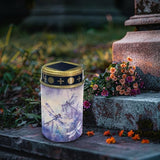Dragonfly Horse Solar Lanterns Outdoor Waterproof,Solar Lights Purple Gift for Men Women LED Decor Light for | Lumora