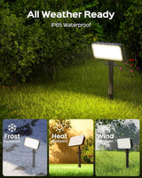 JACKYLED Solar Lights Outdoor Waterproof, Solar Tree Lights Outdoor with 10ft Cord, 3 Colors & 5 Modes, Bright | Lumora