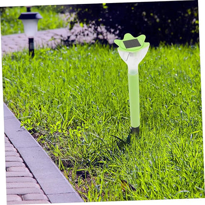 DOITOOL 6pcs Solar Flower Lights Led Garden Stakes for Outdoor Decoration Solar Pathway Lights for Lawn and Patio Easy Installation Design