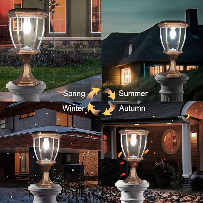 Kendal Large Outdoor Solar Powered LED Light Lamp (Bronze)