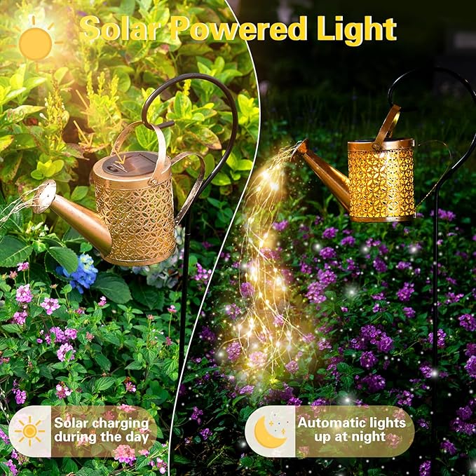 Solar Garden Light, Solar Watering Can Lights for Outside, Decorative Yard Light with - Outdoor Lighting Accessory | Lumora