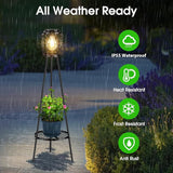 MXwcy 2 Pack Solar Lights Outdoor with Plant Stands, Solar Floor Lamp with LED Edison Bulbs for Garden Yard Pathway | Lumora