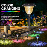 Solar Pathway Lights Outdoor Waterproof, Multicolor & Warm White Changing LED Solar Lights Christmas Decorations | Lumora