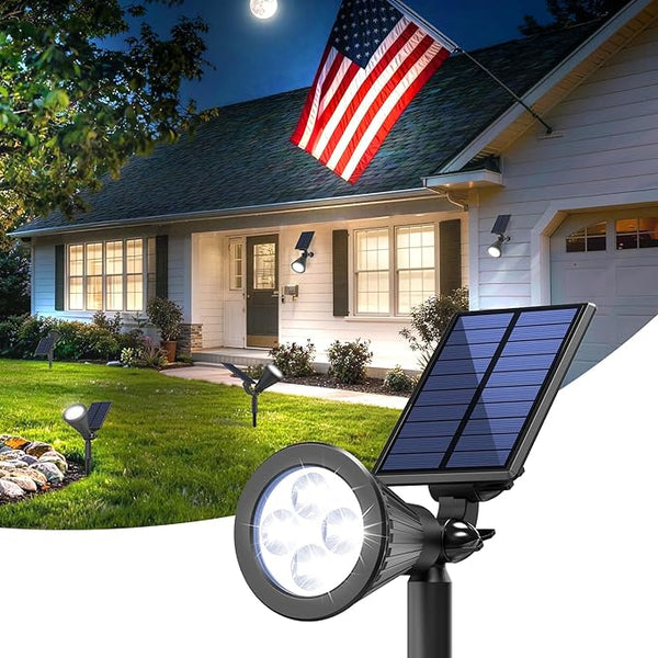 Solar Lights Outdoor Waterproof IP65,6500K Super Bright LED,2 Lighting Modes, Solar Powered Yard Garden Solar Spot | Lumora