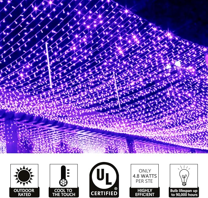 UL Listed 50 Count 5mm Led Lights,Outdoor Mini Led String Lights for Garden Patio Halloween Christmas Trees | Lumora