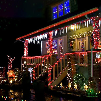 Solar Rope Lights, 66ft 200LED Solar String Lights, 8 Modes Waterproof Solar Powered Outdoor Light, Flexible Clear Tube Light for Garden Backyard Patio Deck Porch Pool Tree Christmas Decoration - Red