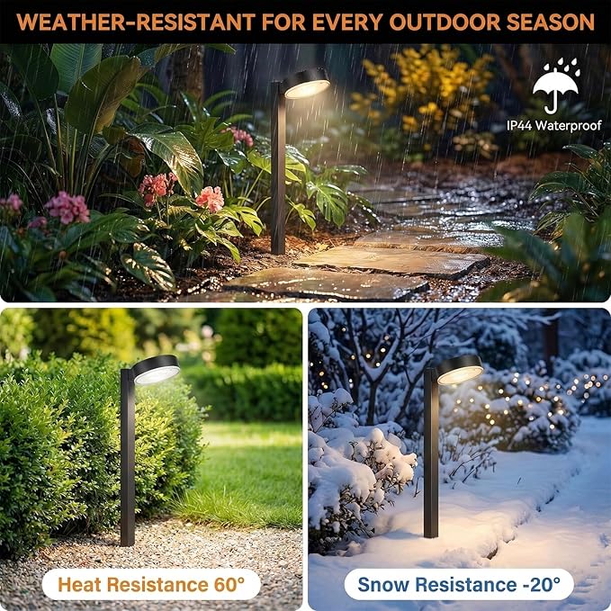 Sparkblaze 2 Pack Solar Pathway Lights Outdoor, LED Solar Path Lights with Warm White/Neutral White/Cold White, Solar Landscape Lighting for Yard, Garden, Lawn & Walkway.